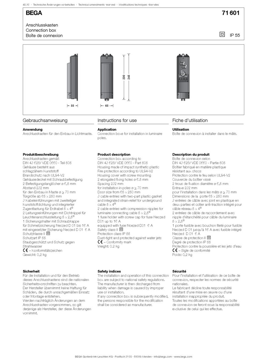 BEGA 71 601 User manual