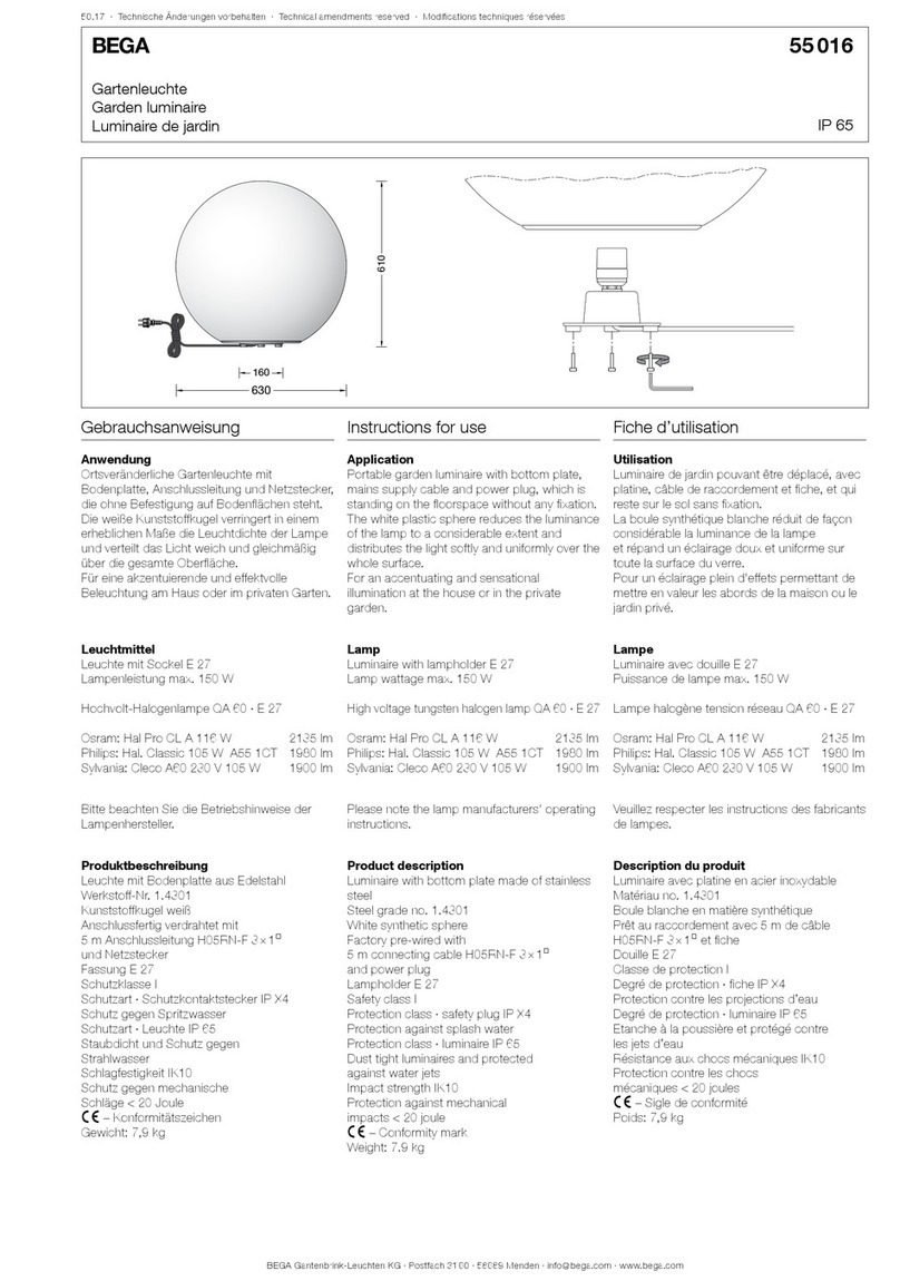 BEGA 55 016 User manual
