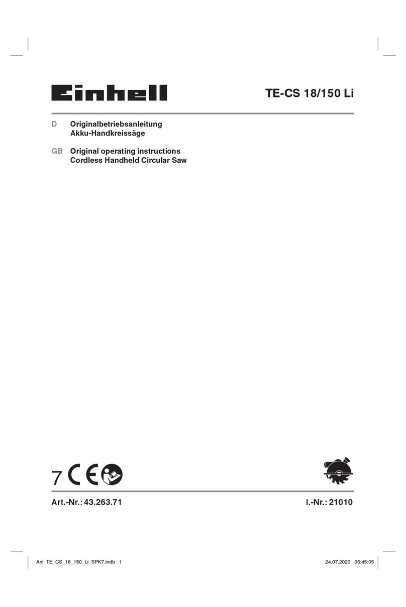 EINHELL TE-CS 18/150 Li User manual