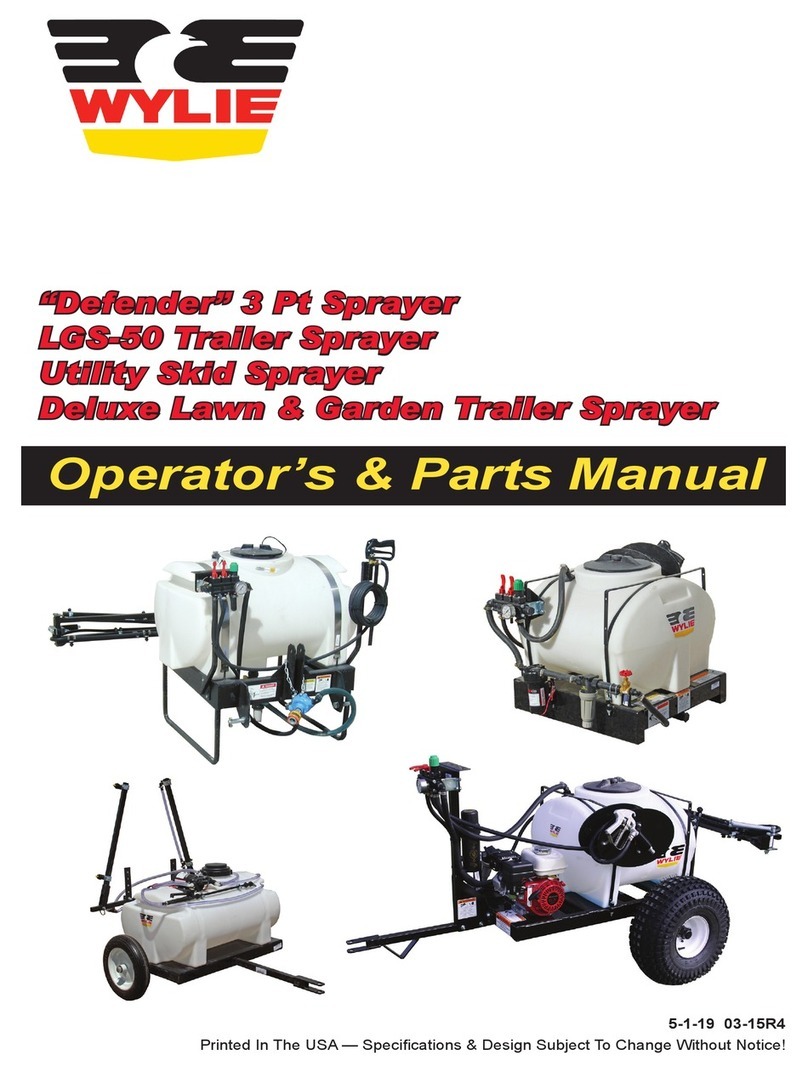 Wylie Defender 3 Pt Sprayer Operator's & parts manual