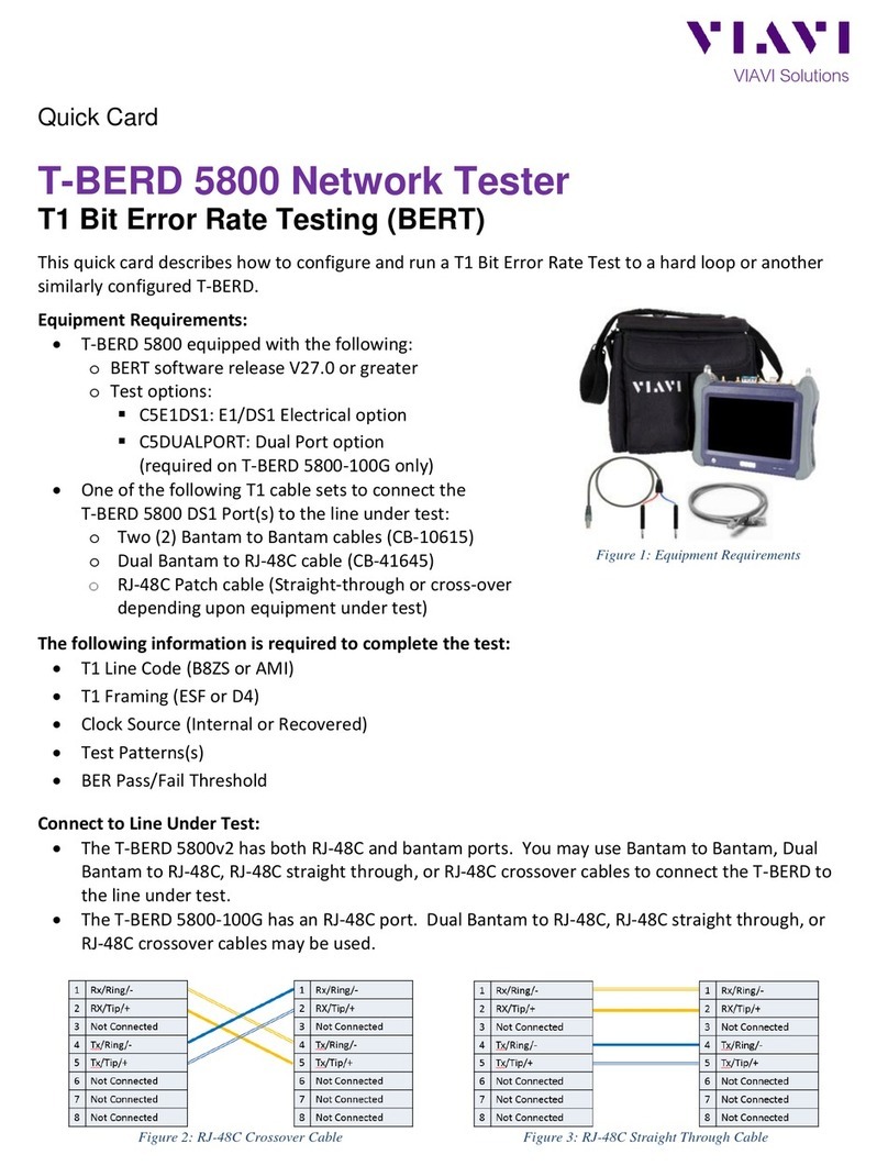 Viavi T-BERD 5800 Quick Card