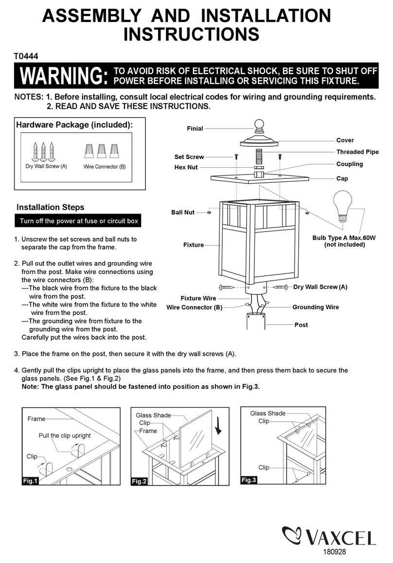 Vaxcel T0444 Instruction manual