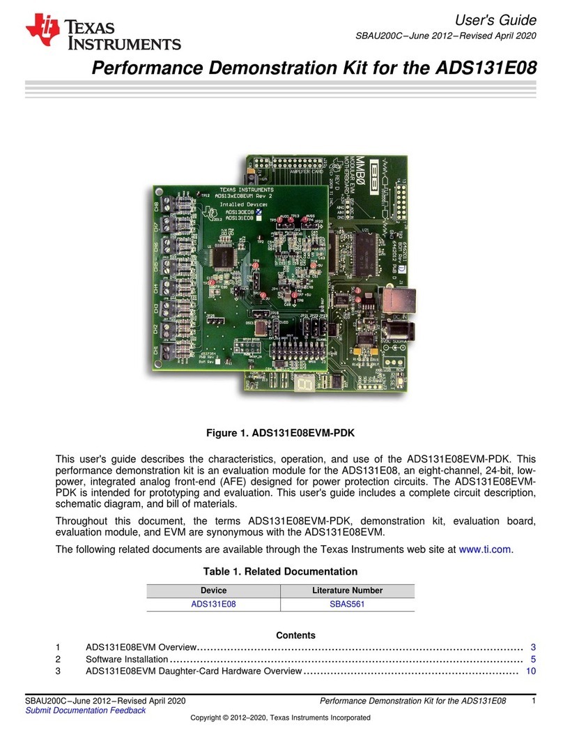 Texas Instruments ADS131E08EVM-PDK User manual