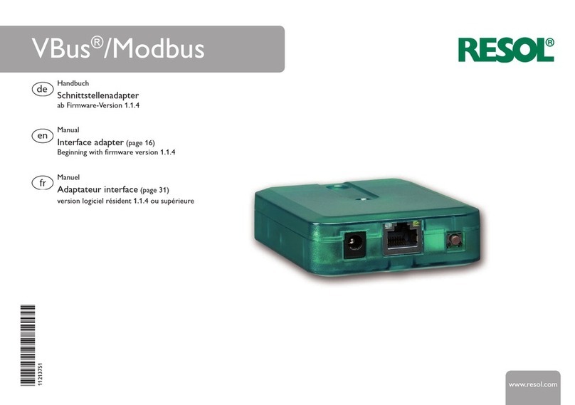 Resol VBus/Modbus manual