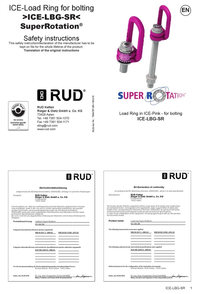 RUD SuperRotation ICE-LBG-SR Safety instructions