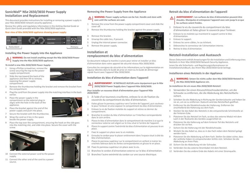 SonicWALL NSA 2650 installation guide