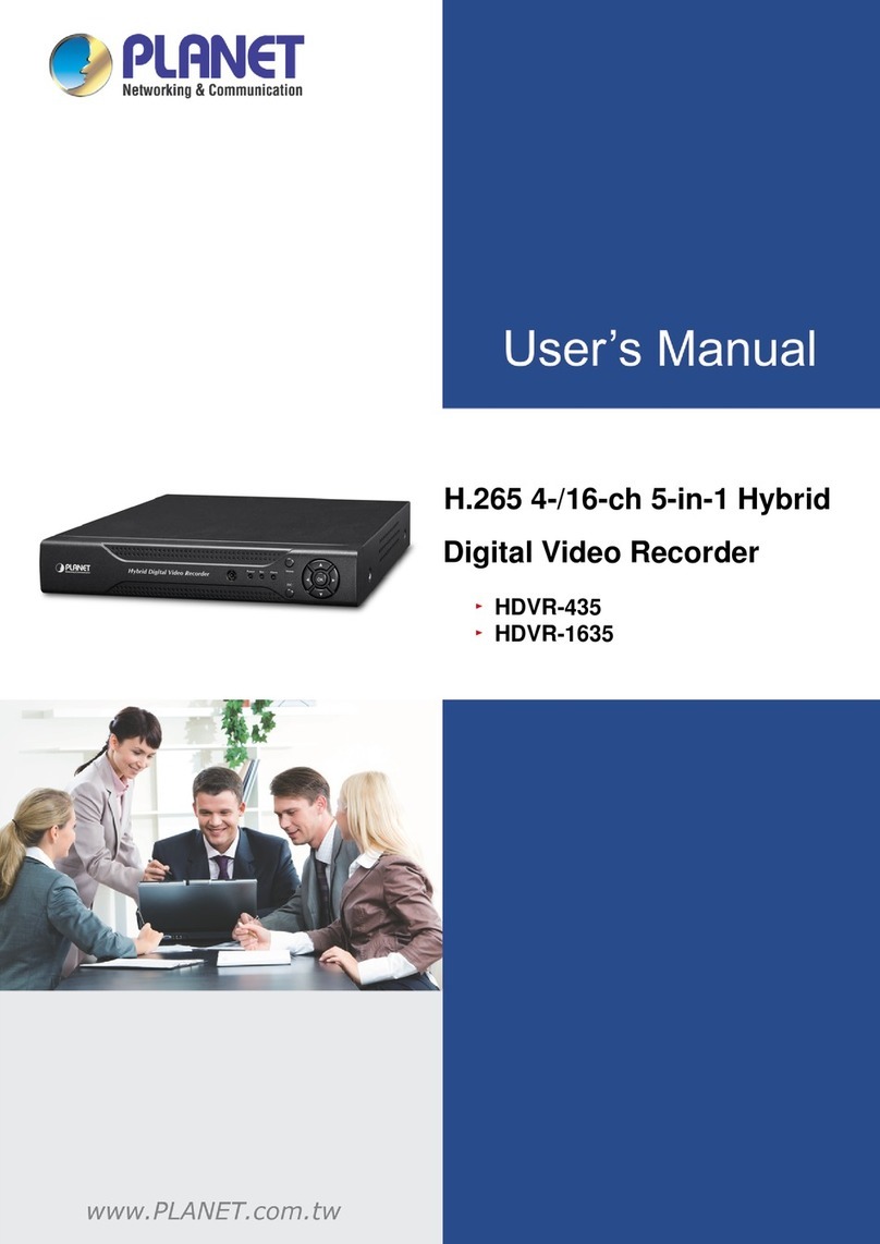 Planet Networking & Communication HDVR-435 User manual