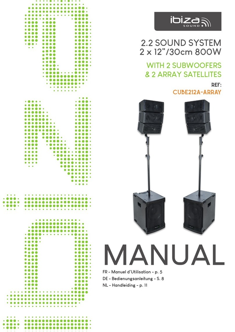 Ibiza sound CUBE212A-ARRAY manual