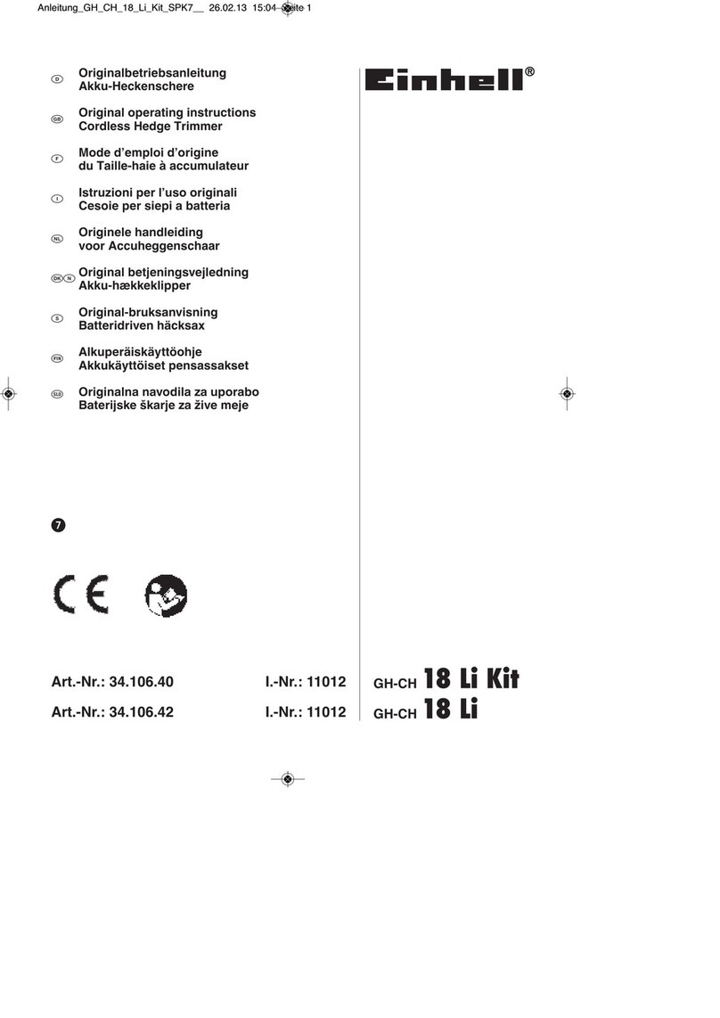 EINHELL GH-CH 18 Li Kit Original operating instructions