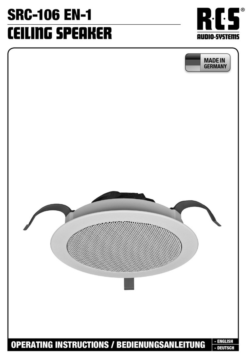 RCS AUDIO-SYSTEMS SRC-106 EN-1 operating instructions