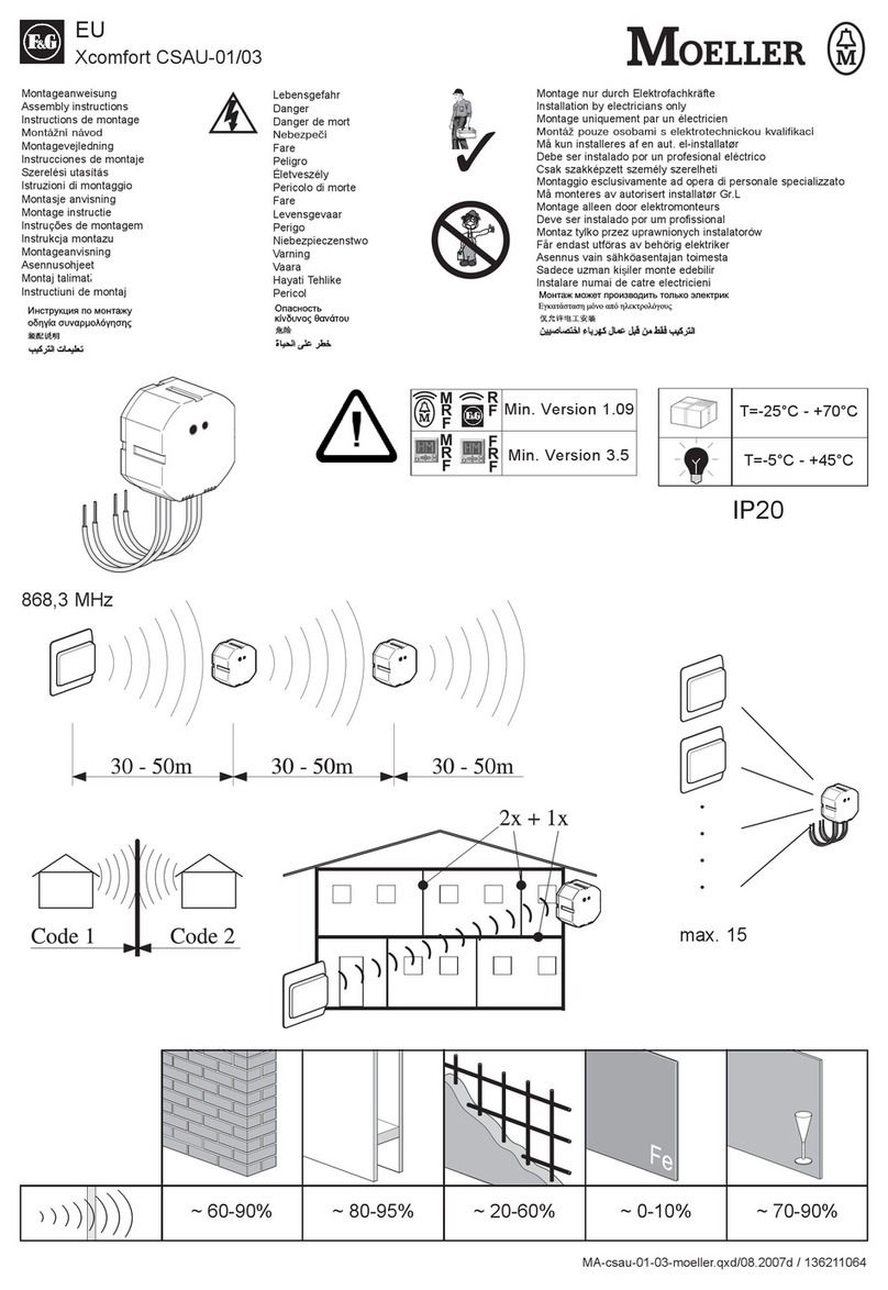 Moeller Xcomfort CSAU-01 Assembly instructions