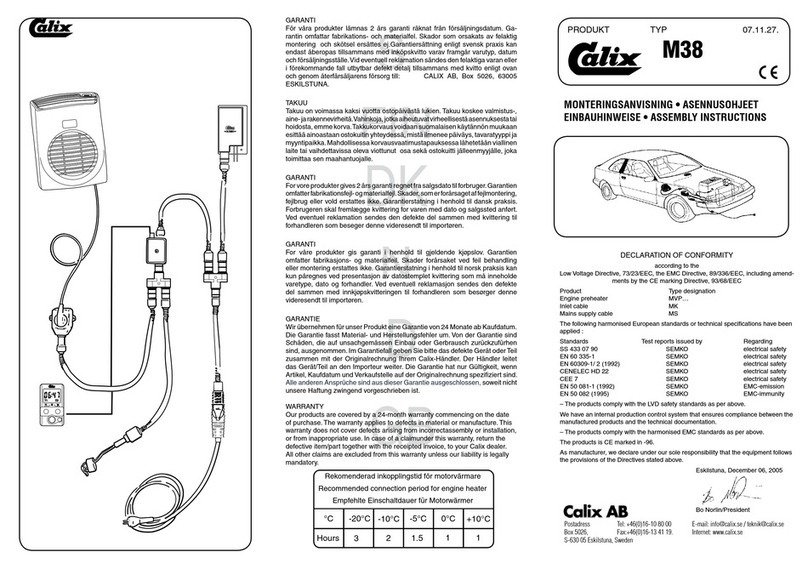 Calix M38 Assembly instructions