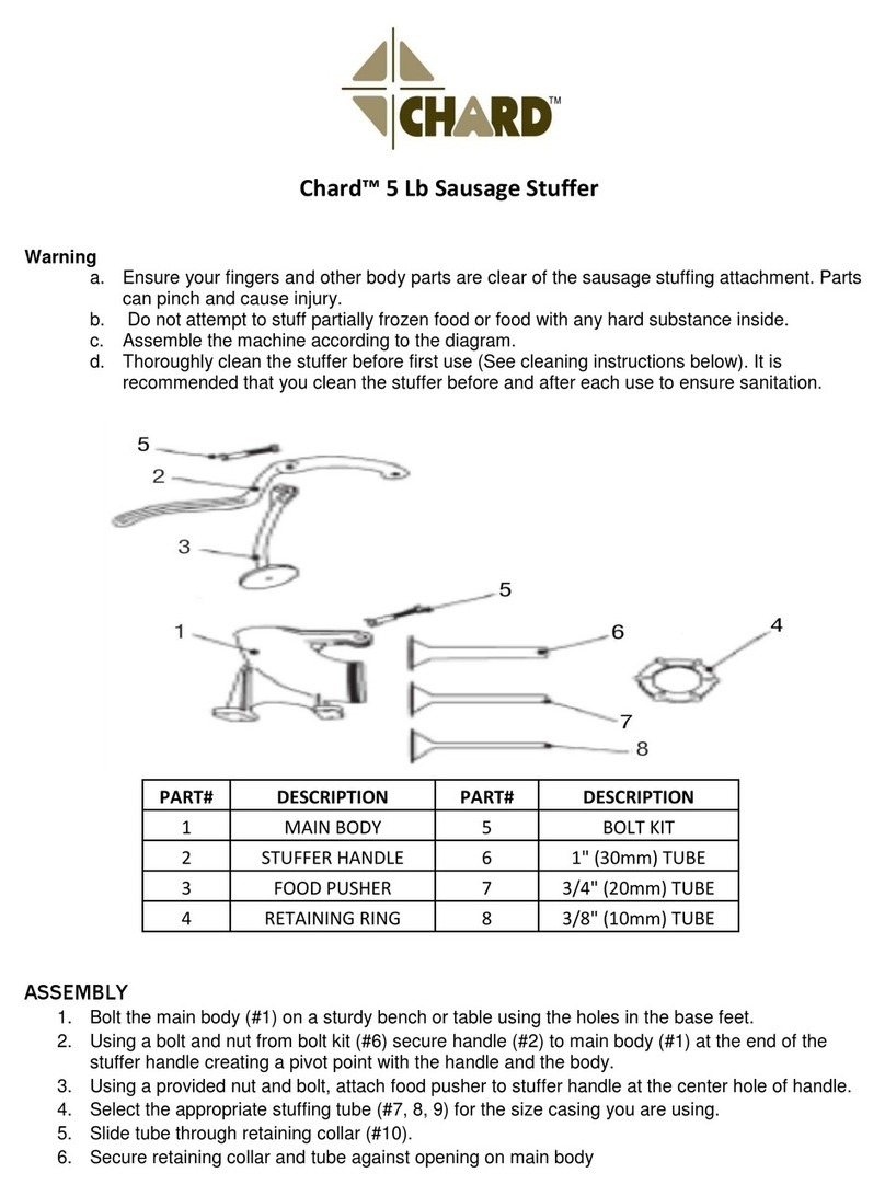 Chard 5 Lb Sausage Stuffer manual