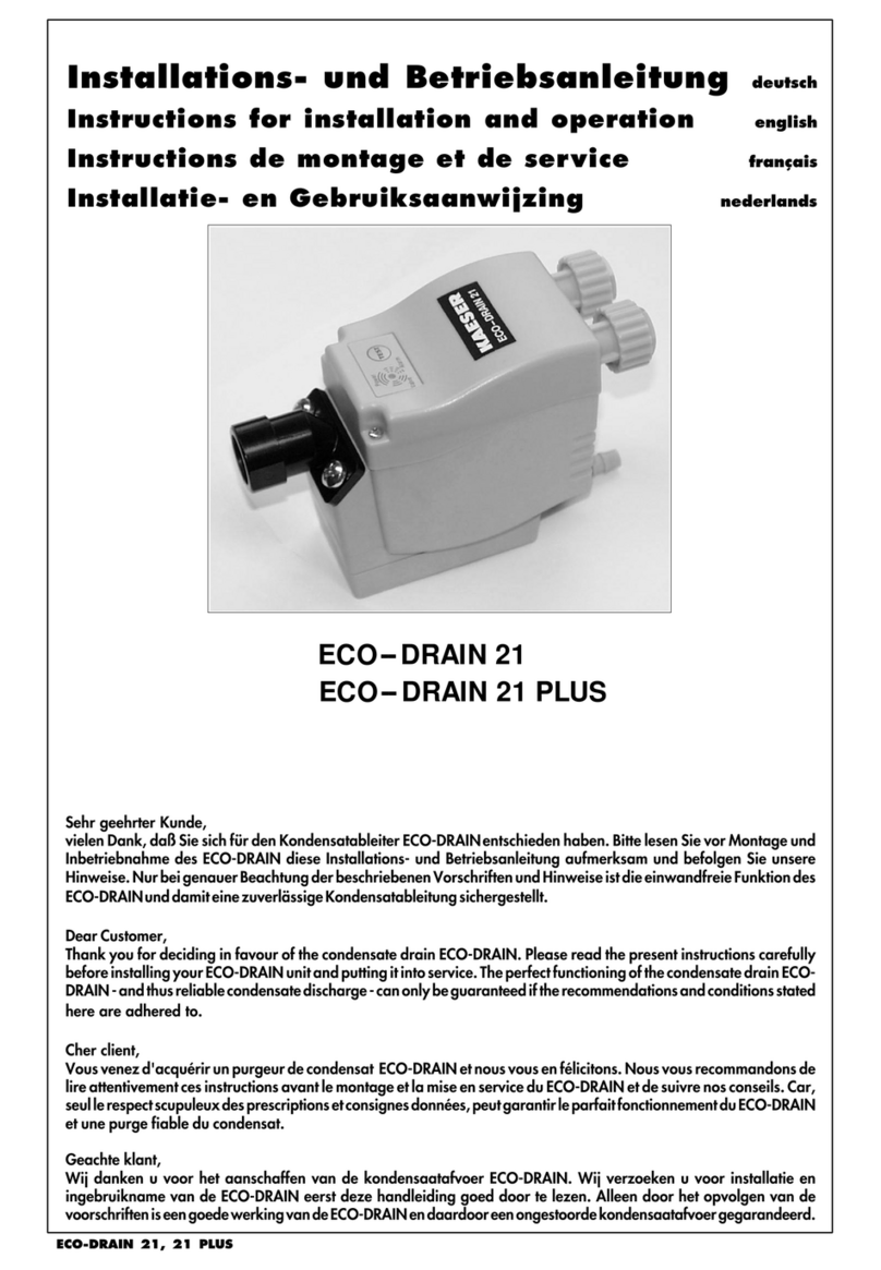 KAESER ECO-DRAIN 21 Instructions for installation and operation