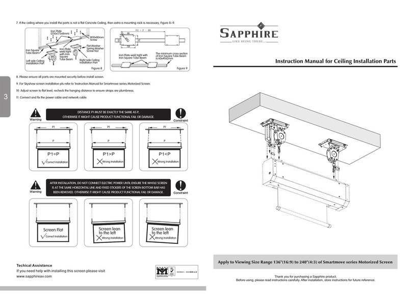 Sapphire Audio SSM-BR instruction manual for Ceiling Installation Parts