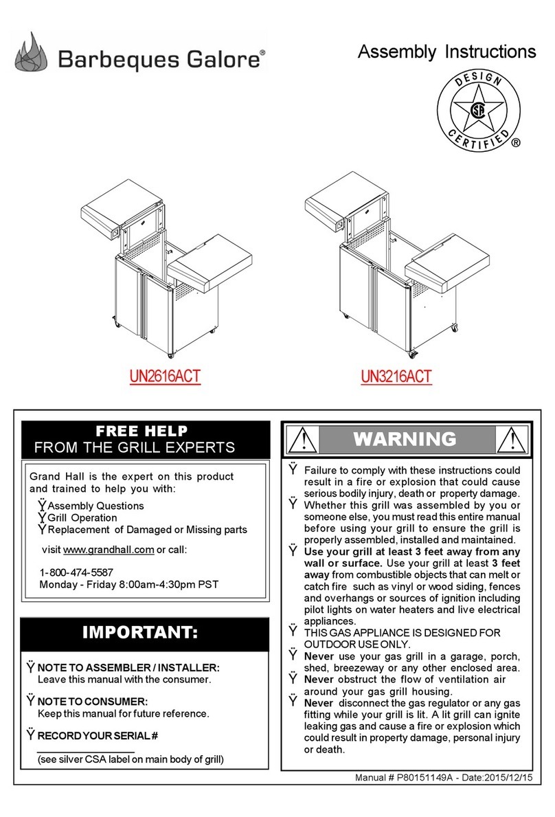 Barbeques Galore UN2616ACT Assembly instructions