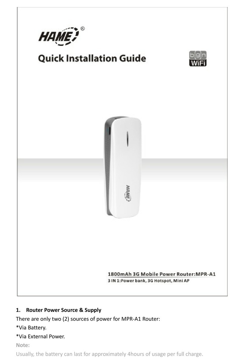 Hame MPR-A1 Quick installation guide