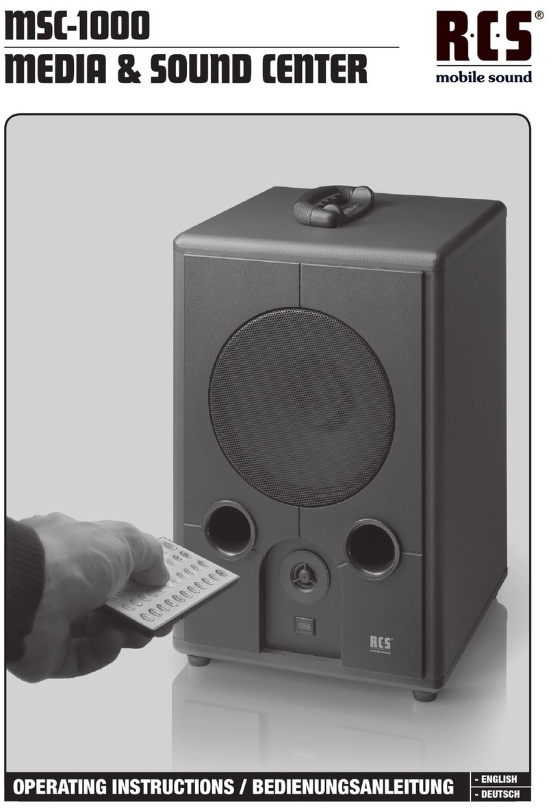 RCS MSC-1000 operating instructions