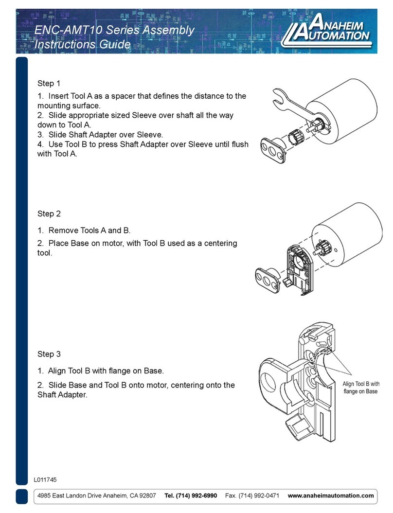 Anaheim Automation ENC-AMT10 Series Assembly instruction guide Anaheim Automation ENC-AMT10 Series Assembly instruction guide