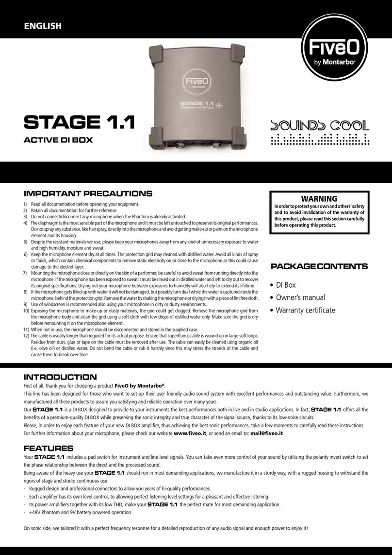 Eco Elettronica Montarbo FiveO STAGE 1.1 owner's manual Eco Elettronica Montarbo FiveO STAGE 1.1 owner's manual