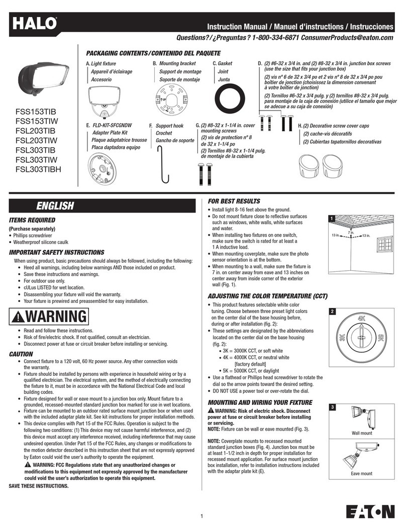Halo FSS153TIB instruction manual
