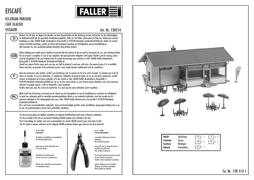Faller ICE-CREAM PARLOUR User manual