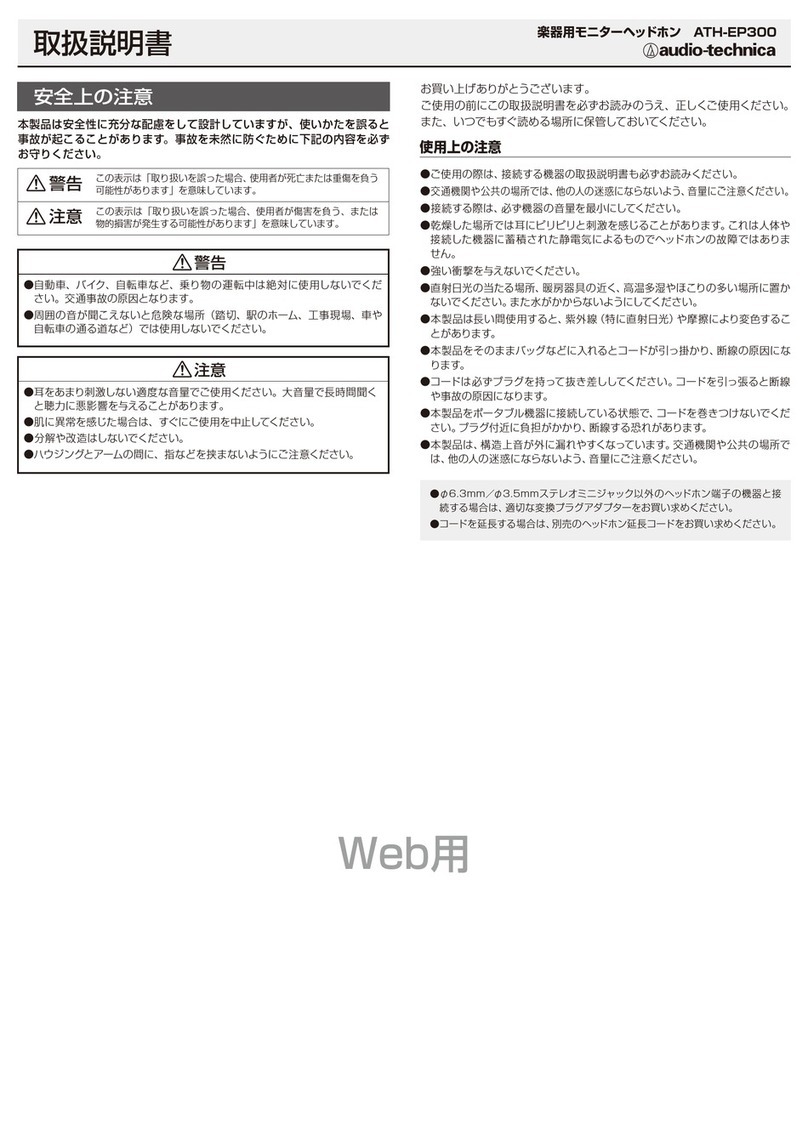 Audio Technica ATH-EP300 User manual