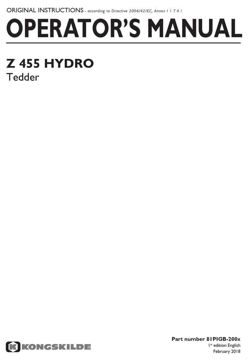 Kongskilde Z 455 HYDRO User manual
