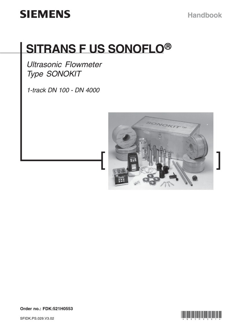 Siemens SITRANS F US SONOFLO User manual