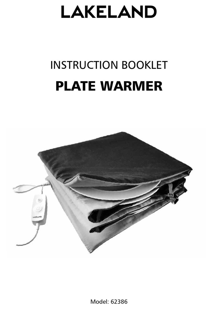 Lakeland PLATE WARMER Instruction booklet