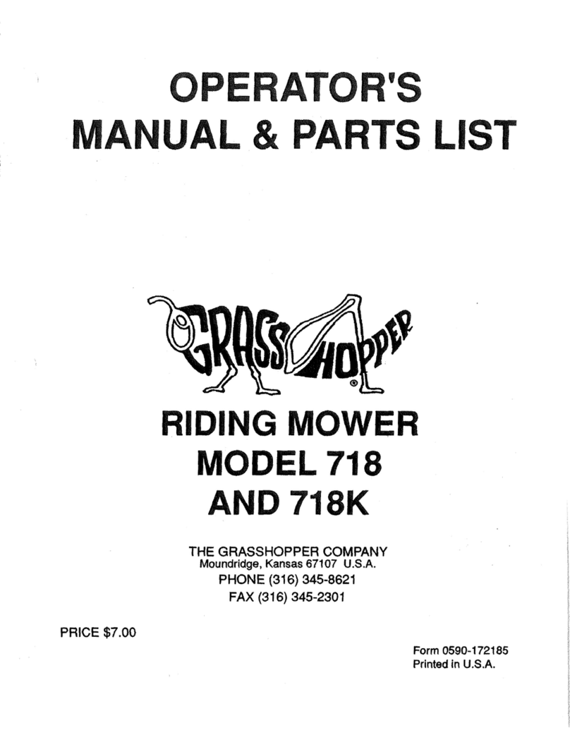 Grasshopper 718 Operator's manual & parts list