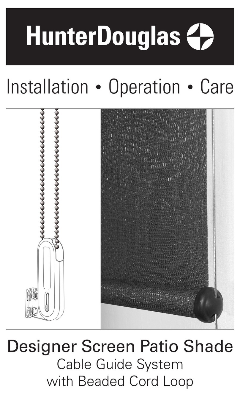 HunterDouglas Designer Screen Patio Shade Installation operation care HunterDouglas Designer Screen Patio Shade Installation operation care