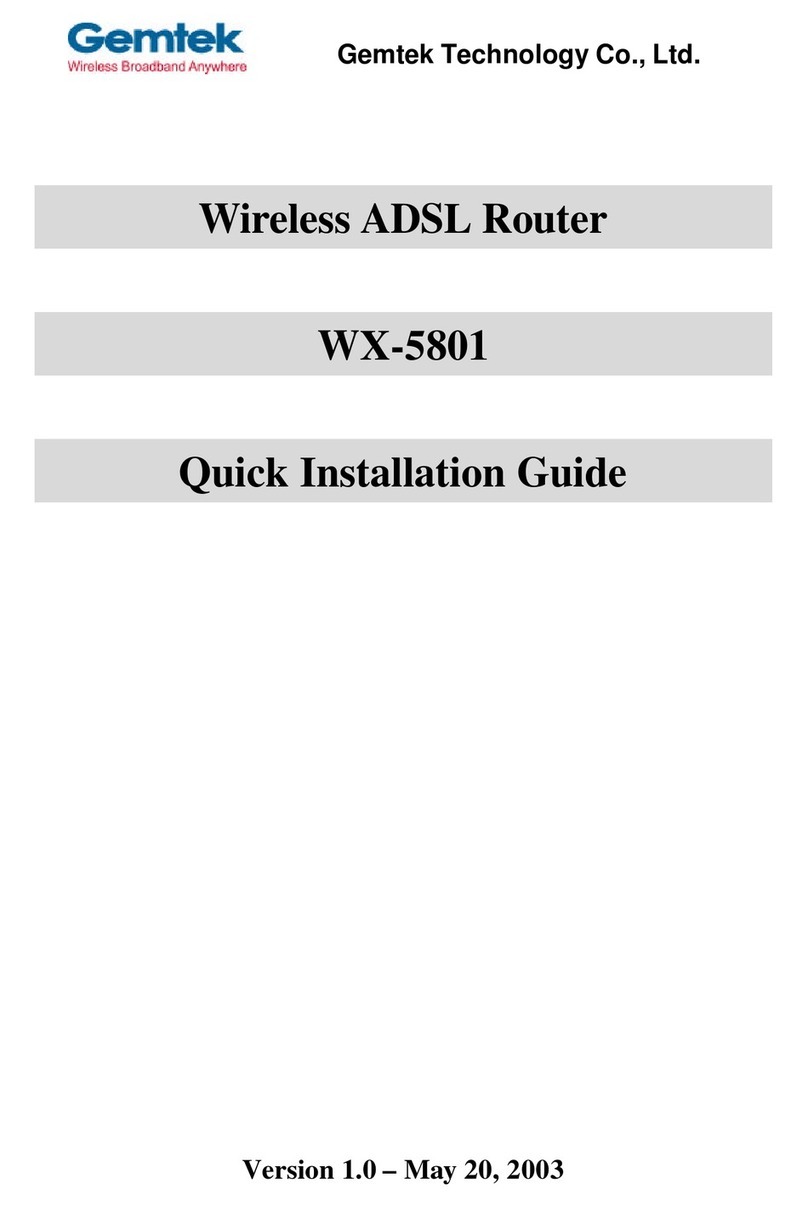 Gemtek WX-5801 Quick installation guide