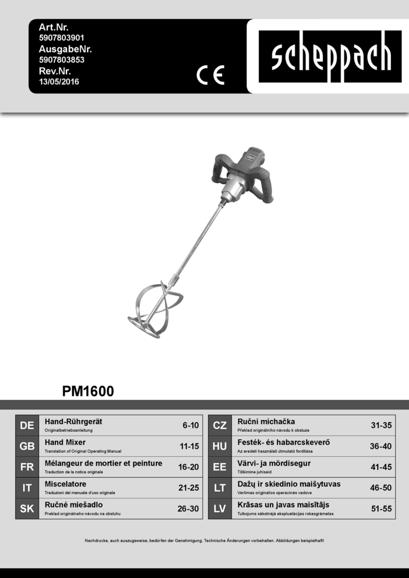Scheppach PM1600 Translation of original operating manual