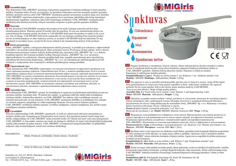 MIGIRIS MIGS00 quick start guide