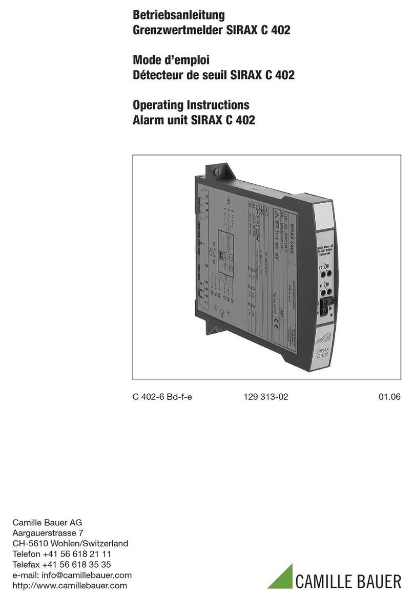 Camille Bauer SIRAX C 402 operating instructions
