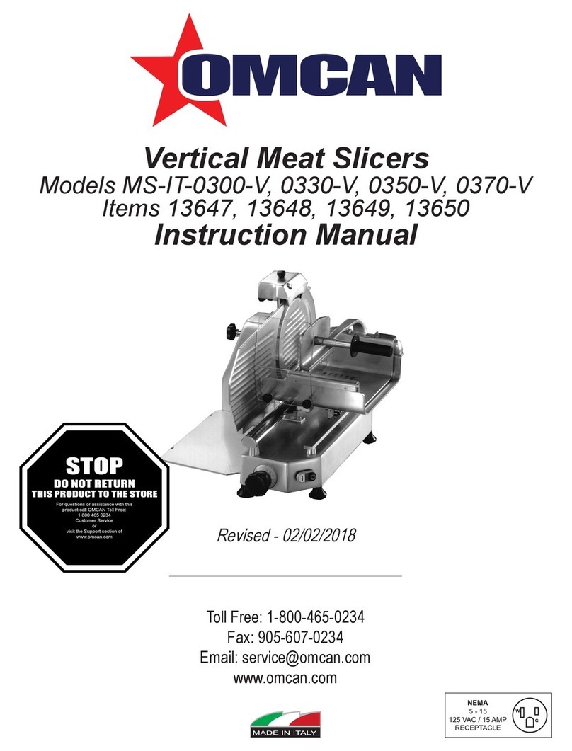 Omcan MS-IT-0300-V, MS-0330-V,MS-0350-V, MS-0370-V User manual
