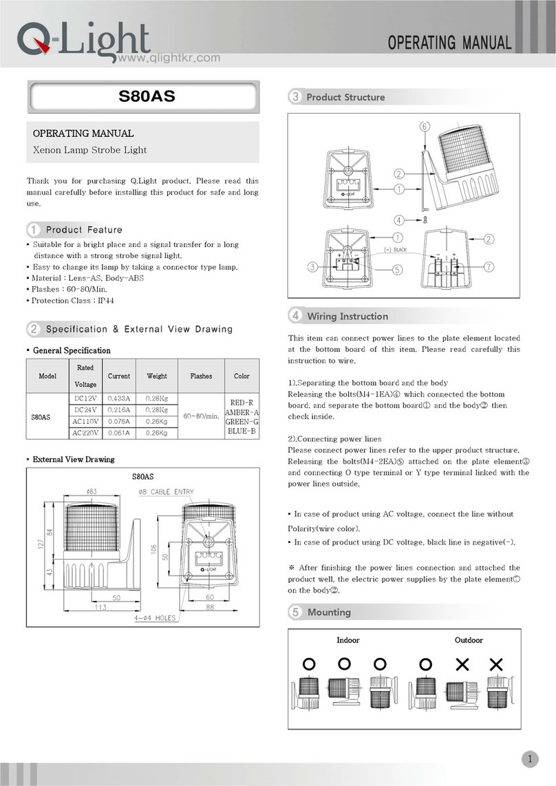 Qlight S80AS operating manual