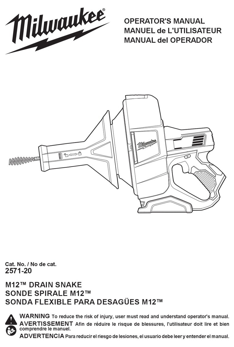 Milwaukee M12 DRAIN SNAKE Operator's manual