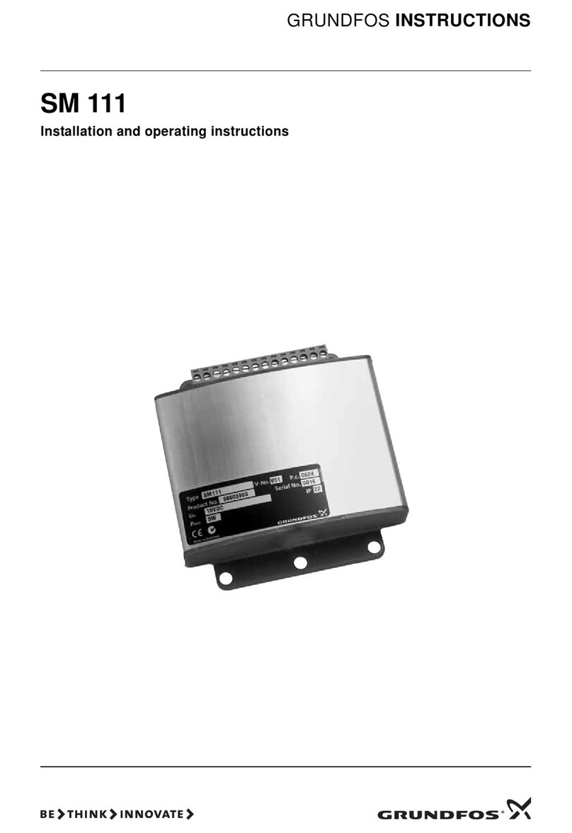 Grundfos SM 111 User manual