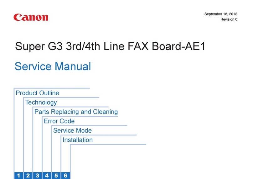 Canon Super G3 3rd Line FAX Board-AE1 User manual