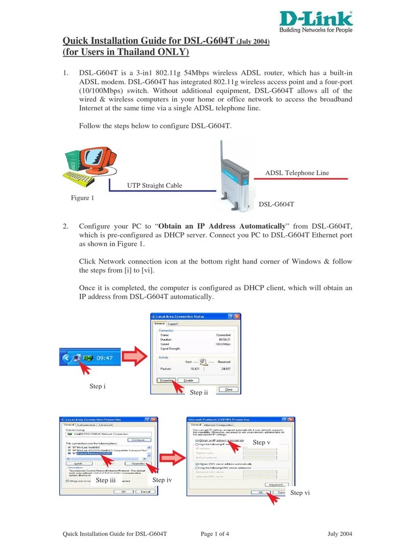 D-Link DSL-G604T User manual