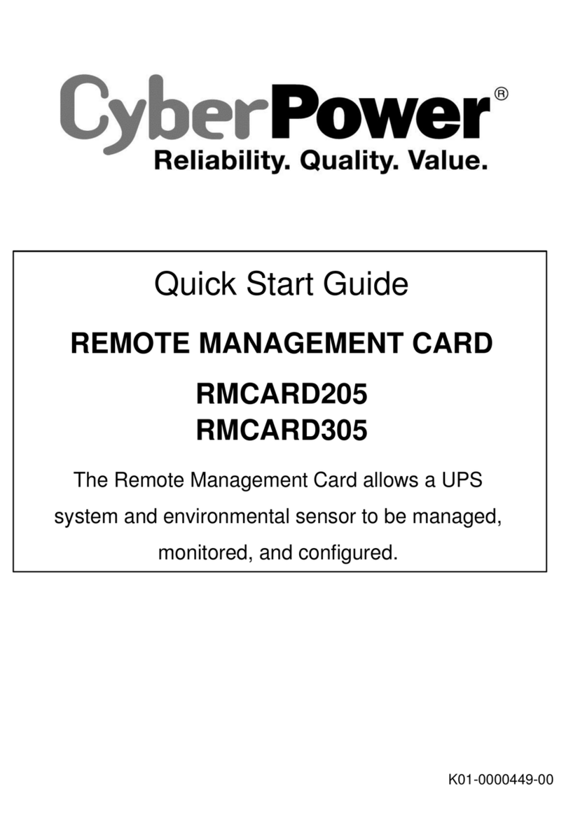 CyberPower RMCARD205 User manual