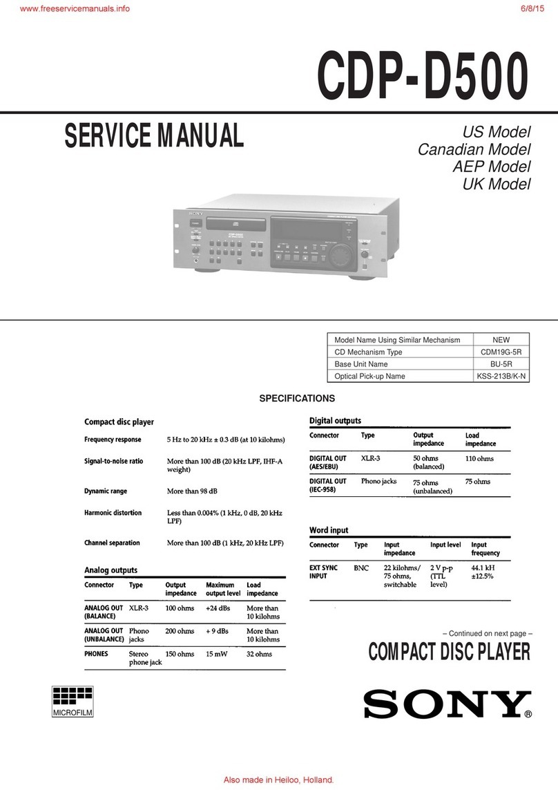 Sony CDP-D500 Service manual