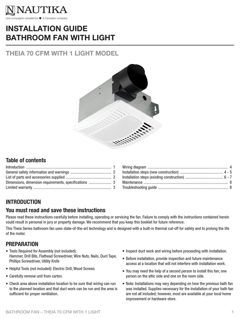 NAUTIKA THEIA 70 CFM User manual