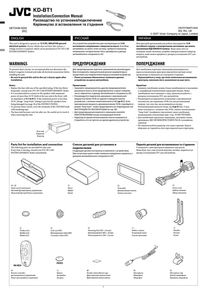 JVC KDBT1 - Radio / CD Guide