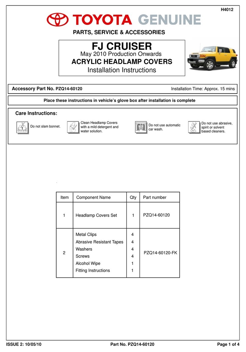 Toyota PZQ14-60120 installation instructions