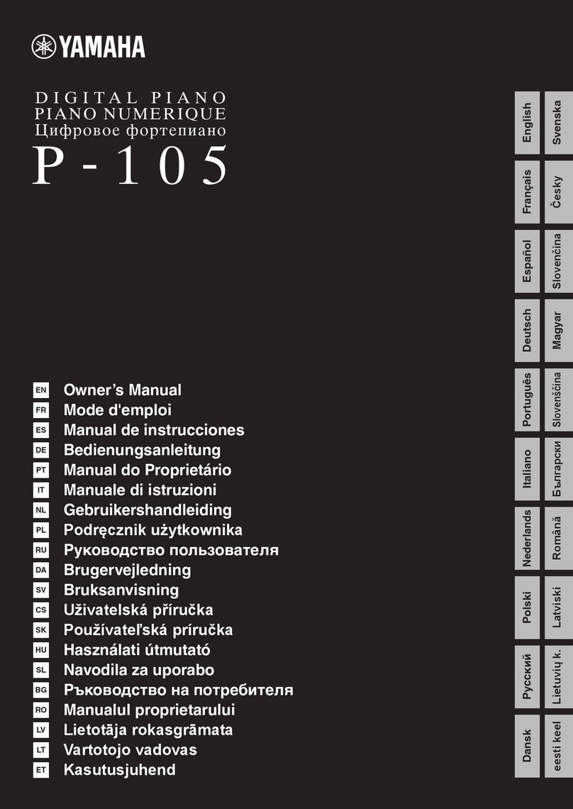 Yamaha P-105 User manual