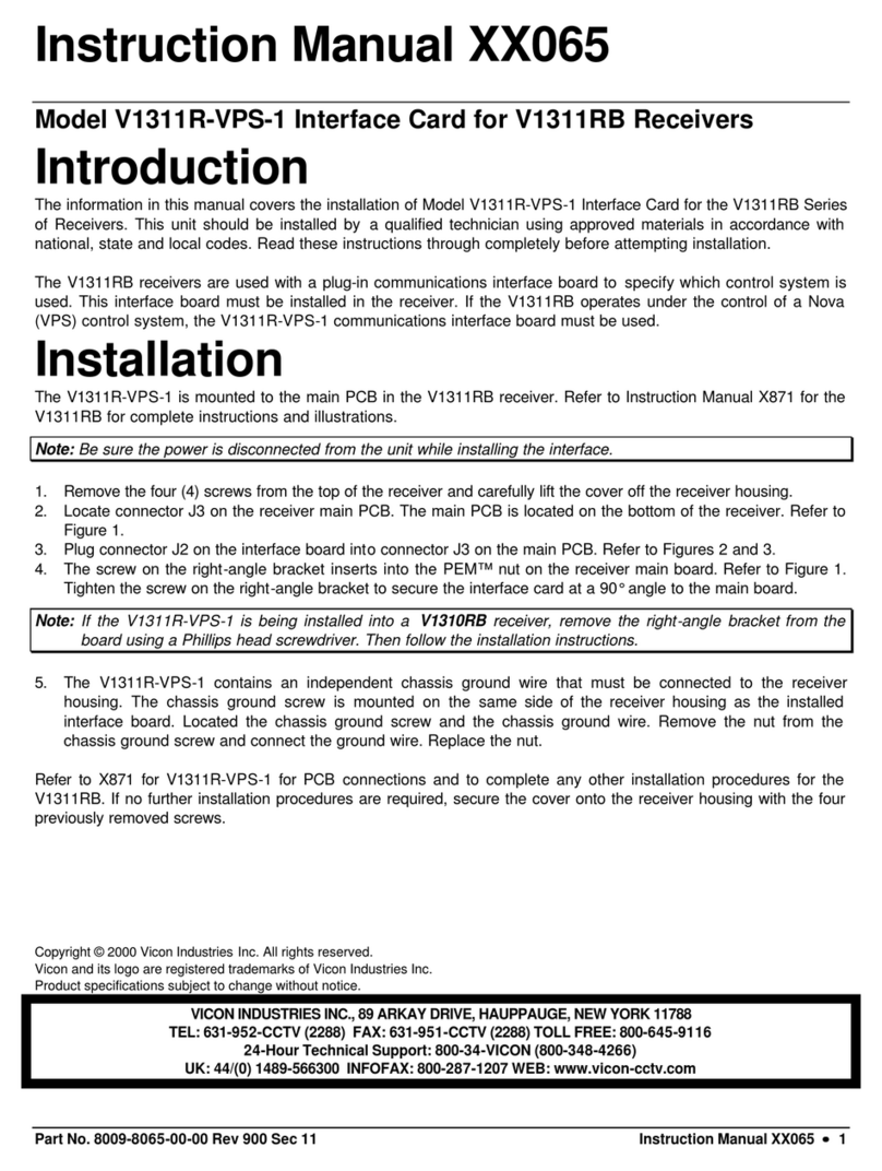 Vicon V1311R-VPS-1 User manual Vicon V1311R-VPS-1 User manual