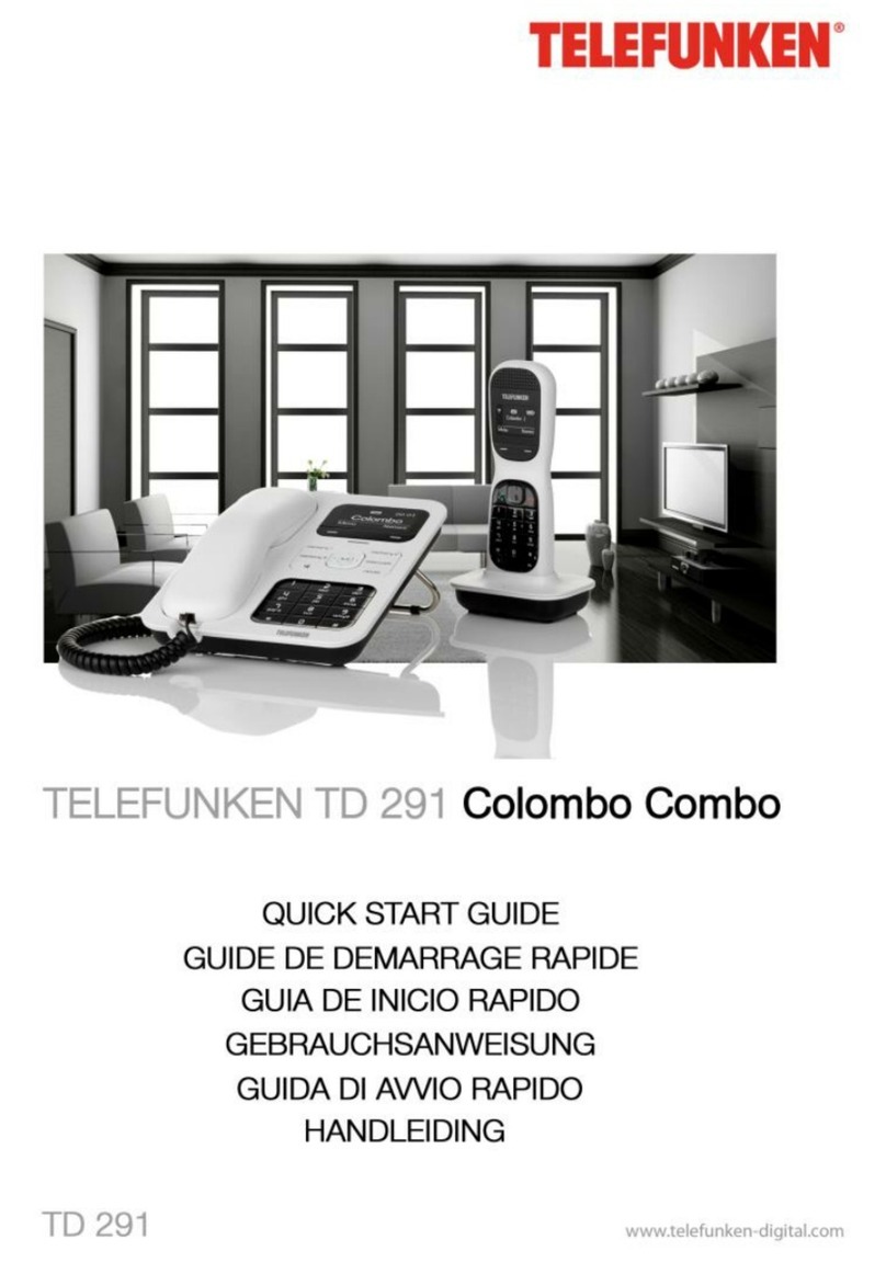 Telefunken TD 291 quick start guide